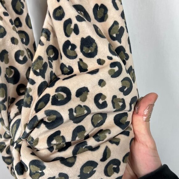 ALive! Cream black and green velvet halter bodysuit.  Size m - Picture 4 of 9